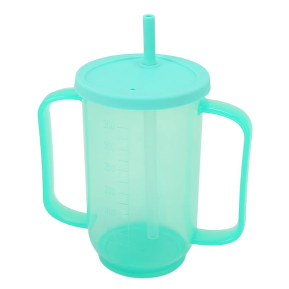 Adult Sippy Cup,350ML Adult Sippy Cup with Straw Spillproof 2 Handles Convalescent Feeding Cup for Patients Elderly Drinking Aids,Convalescent Feeding Cup