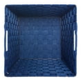 thumbnail image 6 of DII Durable Trapezoid Woven Nylon Storage Bin or Basket for Organizing Your Home, Office, or Closets (Medium Cube - 11x11x11") Navy - Set of 2, 6 of 8