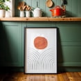 thumbnail image 6 of Terracotta sun and arches - Drawing Abstract Minimalist Geometric Modern Art Sunset Line Art Boho Black Framed Wall Art Print 5 x 7 inches, 6 of 8