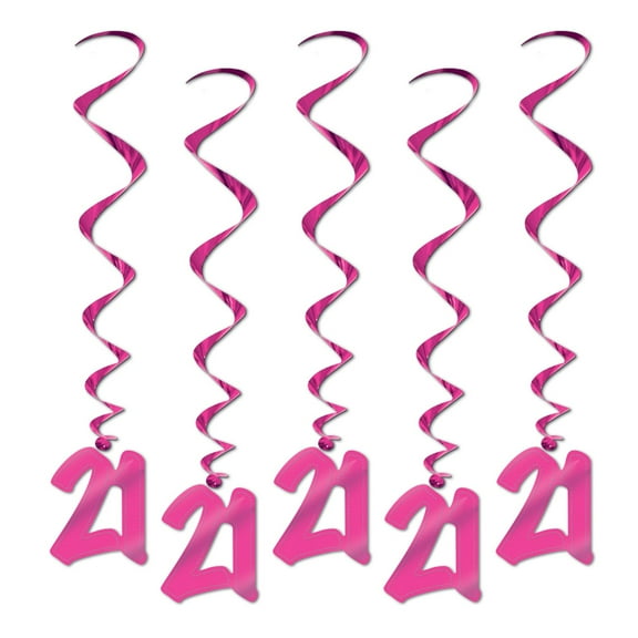 21 Whirls (pink) (5/Pkg)