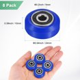 thumbnail image 3 of Uxcell 8-Pack Rodillos para Impresora 3D Ranura en V, Ruedas de Polea de POM de 24mm 625RS Doble Rodamiento para Impresora 3D/CNC, Azul, 3 of 6