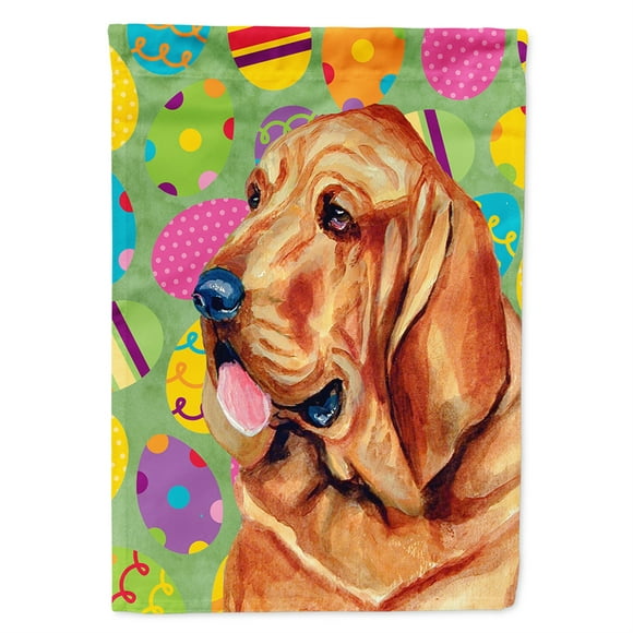 Caroline's Treasures LH9421CHF Bloodhound Easter Eggtravaganza Flag Canvas Large Multicolor""