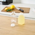 thumbnail image 3 of Bottle Tek 8 oz Square Clear Plastic Cold Pressed Juice Bottle - with Safety Cap - 2 1/4" x 2 1/4" x 4 3/4" - 100 count box, 3 of 5