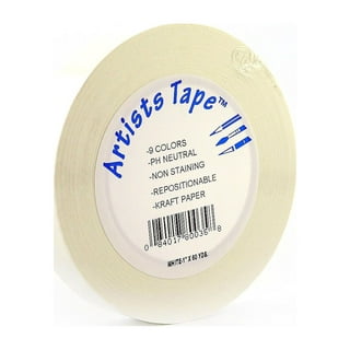 TSSART White Art Tape Medium Tack - Masking Artists Tape for Drafting Art  Waterc