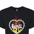 thumbnail image 3 of Bratz - Flame Logo - Chain Link Heart - Juniors Cropped Cotton Blend T-Shirt, 3 of 5