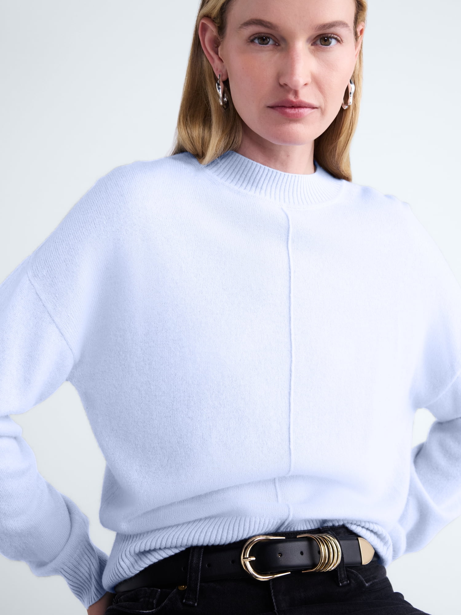 Scoop Women’s Cashmere Wedge Sweater, Lightweight, Sizes XS-XXL