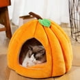 thumbnail image 4 of Pumpkin Cat Bed, Cute Pumpkin Shape Cat Cave, Puppy House for Cats Small Dogs, 4 of 7