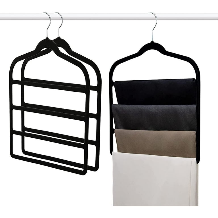 Closet Organizers and Storage,3 Pack Velvet Pants-Hangers-Space