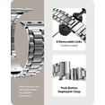 thumbnail image 4 of Correa de reloj Fullmosa compatible con Apple, 42 mm, plata y acero inoxidable, 4 of 6