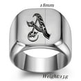 thumbnail image 2 of Z.LP Men’s Statement Ring: Engraved Initial “I” Signet Ring,, 2 of 7