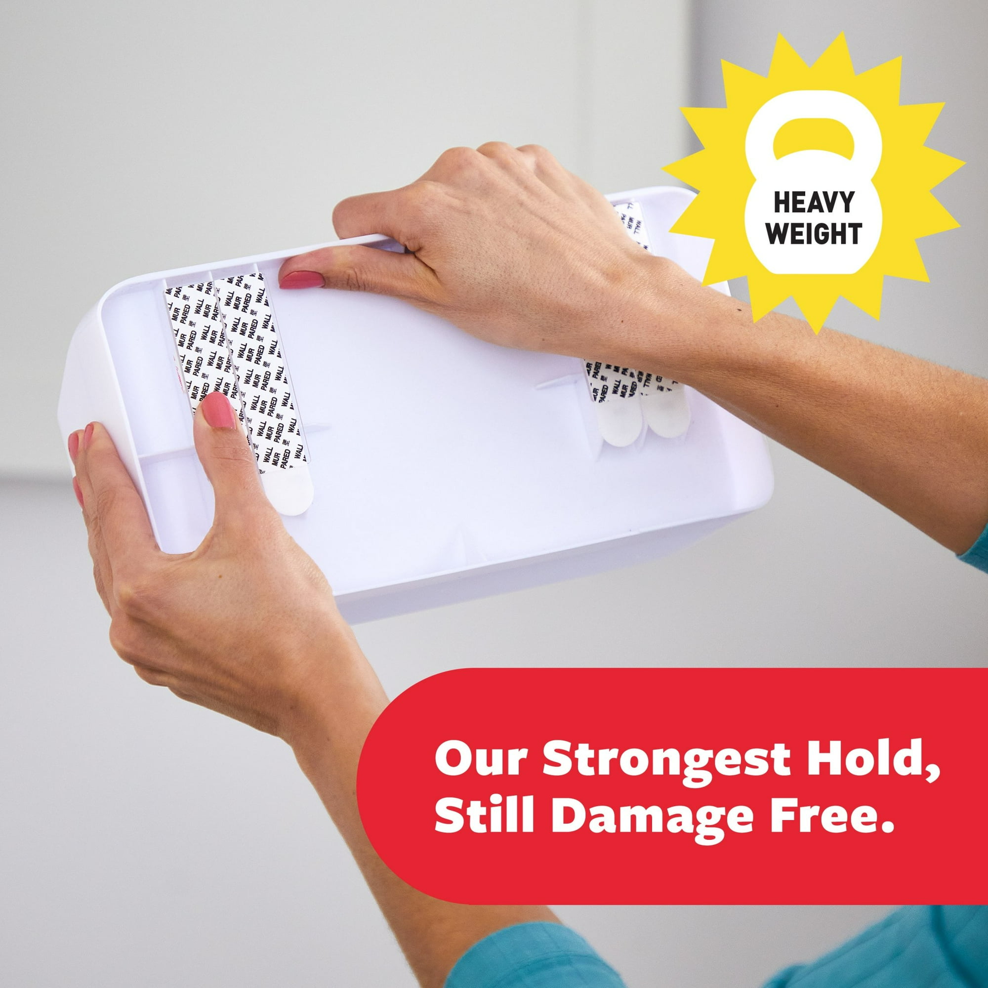 Command Heavyweight Large Caddy, Hangs up to 10lbs, White, Home Organizer, 1 Caddy