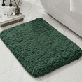 thumbnail image 7 of Wozola Dark Green Bathroom Rugs Mat, Soft Absorbent Microfiber Bath Rugs, Non Slip, Machine Washable Bath Mats for Bathroom Floor, Tub and Shower, Home Decor Accessories, 24" × 59", 7 of 7