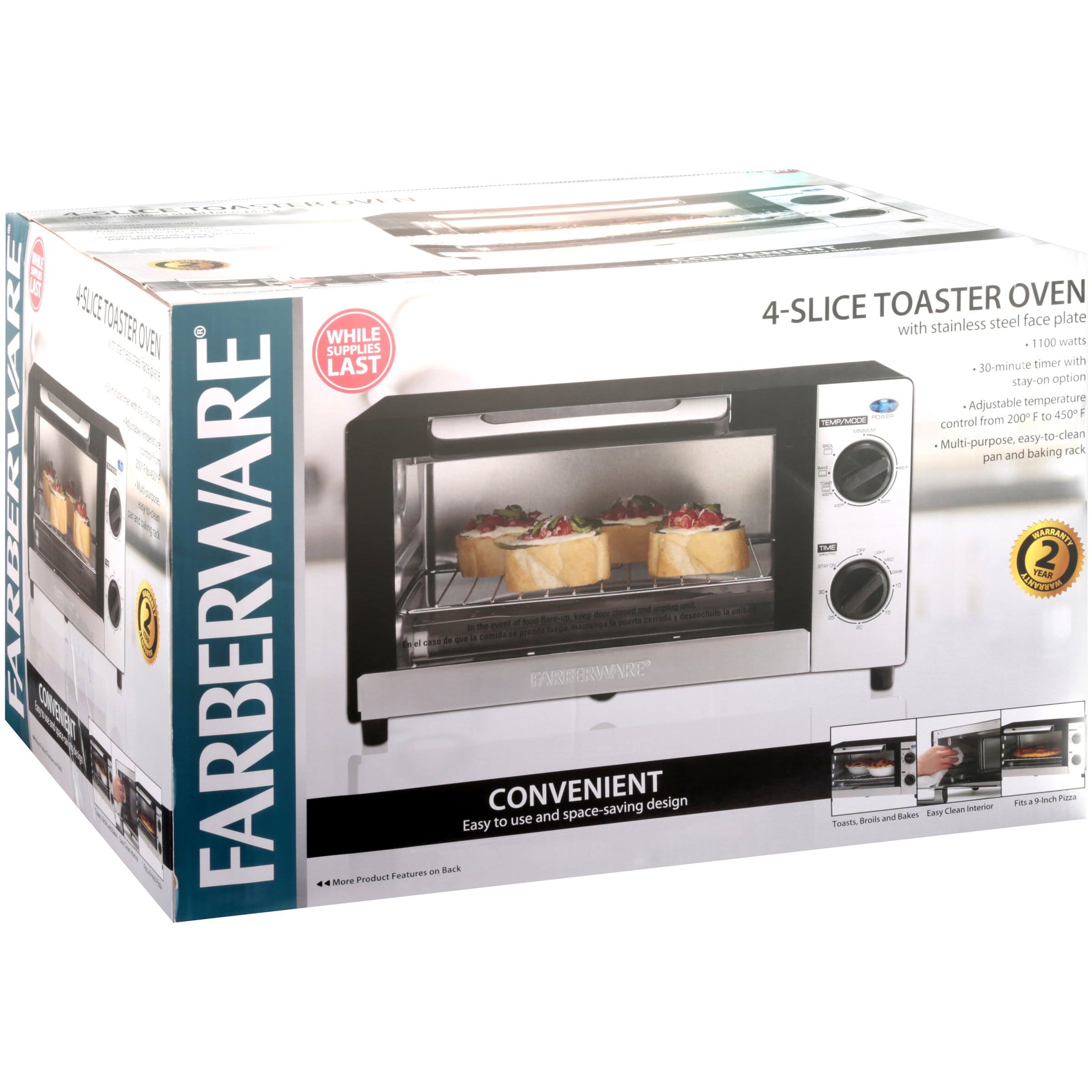 Farberware 4 Slice Toaster Oven Walmart Com Walmart Com