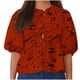 thumbnail image 1 of Camisetas de Manga Corta para las Mujeres Lanterna Manga Corbata Plisado Cuello Redondo, Casual Recortado Camiseta Top para Gimnasio Y Diario, 1 of 5