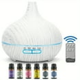 thumbnail image 2 of 18.6oz Aroma Diffuser with 6 Essential Oils - Lavender Jasmine Rose Lemon Ocean Scents Perfect Gift Set for Home Relaxation, 2 of 6