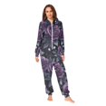 thumbnail image 2 of FORMRS Onesies Pajama for Adults Unisex Hoodie Winter Jumpsuit One Piece Sleepwear, Sizes S-2XL, Roses and Pearls, 2 of 7
