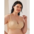 thumbnail image 4 of Wingslove Women's Strapless Push Up Bra Plus Size Full Figure Underwire Multiway Contour Bra,Nude 34DD, 4 of 8