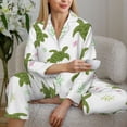 thumbnail image 6 of Daiia Cute Turtle for Women's Long-Sleeved Pajama Set – Soft & Comfortable Sleepwear Button-Up Pajamas Cozy Lounge Wear-X-Large, 6 of 7