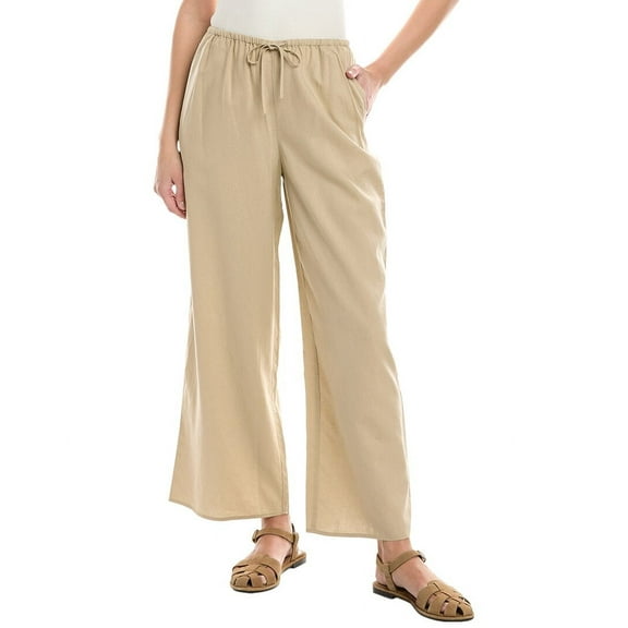 Onia womens Air Drawstring Linen-Blend Pant, s, Brown