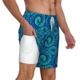 thumbnail image 3 of Balery Snake Mens Swim Trunks Swim Shorts for Men Quick Dry Inseam Beach Shorts with Compression Liner Pocket-Small, 3 of 9