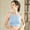 Blue, variant on Women Breathable Mesh Sports Bras Shockproof Padded Athletic Running Bra Solid Seamless Fitness Yoga Sport Tops Vest
