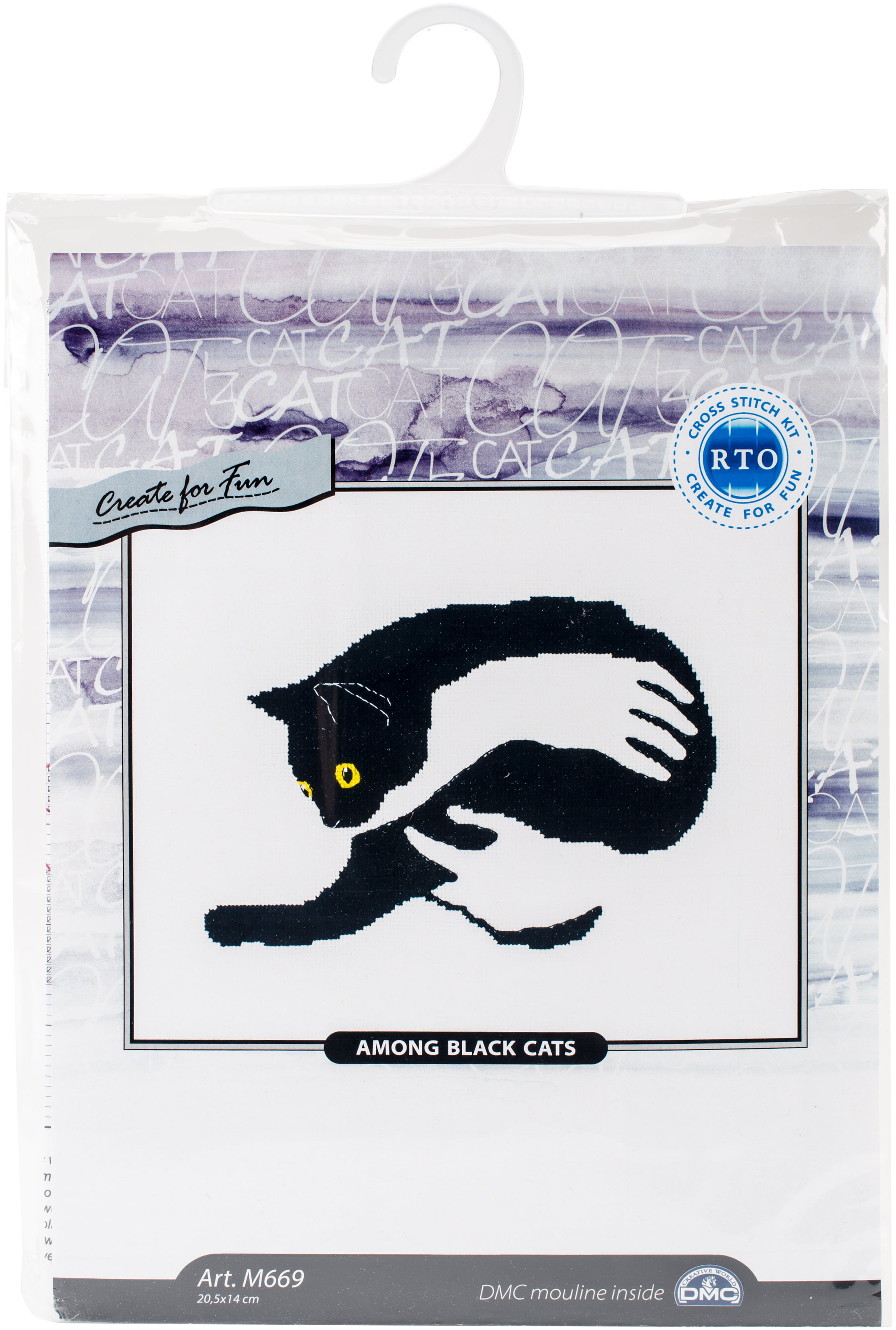New Counted Cross Stitch Embroidery Kit Among Black Cats RTO Manufacture