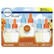 Febreze Odor-Fighting Fade Defy PLUG Air Freshener Refill, Hawaiian Aloha, (3) .87 fl. oz. Oil Refills