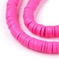 thumbnail image 4 of 10strands Flat Round Handmade Polymer Clay Beads Disc Heishi Beads for Hawaiian Earring Bracelet Necklace Jewelry Making Magenta 6x1mm Hole: 2mm about 353~378pcs/strand 17.7 inch, 4 of 7