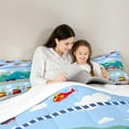 thumbnail image 5 of Manfei Kids Transportation Bedding Comforter Set 2pcs, Helicopter Truck Twin Comforter Sets, Cartoon Train Bedding Set, Breathable Home Decor, 5 of 8