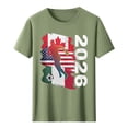 thumbnail image 3 of 2026 Soccer Cup Shirts For Women Crewneck Football Sports Jerseys Tops Summer USA Canada Mexico Flag Graphic Tee, 3 of 6