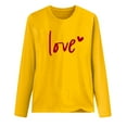 thumbnail image 4 of Erwazi Womens Long Sleeve Crew Neck Valentine T Shirts Love Bow Printed Casual Cute Tee Tops, 4 of 5
