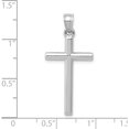 thumbnail image 2 of 14K White Gold Polished Hollow Cross Pendant (31 X 15) Made In Indonesia c3625w, 2 of 5