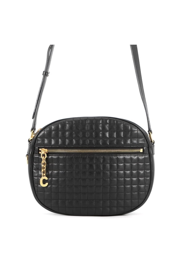 Pre-Owned Celine Shoulder Bag C Charm Camera Medium Leather 188353 CELINE Black Handbag