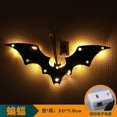 thumbnail image 1 of Decoración luminosa de Halloween, accesorios para fiesta de calabaza de Halloween, colgantes y adornos para fiesta de Halloween para telarañas, 1 murciélago, 1 of 5