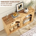 thumbnail image 2 of Homieasy 47" Arched LED Entryway Table - Farmhouse Console Table with Adjustable Shelves, Sofa Table,Arch TV Stand for Entrance, Hallway, Living Room (Natural Oak), 2 of 9