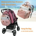 thumbnail image 4 of Mochila para pañales Astro alan Baby con cambiador, gris y rosa, 4 of 7