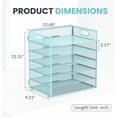thumbnail image 2 of INTIGE 6 Tier Paper Organizer for Desk, Paper Letter Tray Organizer, Metal Mesh Desk File Organizers with Handle for Office/Home, 2 of 6