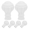 thumbnail image 1 of Curtain Rod Decorative Finials Silver Plastic Elegance for Home 6 Pieces, 1 of 9