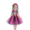 thumbnail image 2 of Vestido de novia zombi para niñas, disfraz de esqueleto para actuación, falda esponjosa de princesa Banshee con calavera aterradora para Halloween, 2 of 5