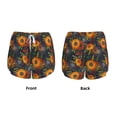 thumbnail image 3 of Gukieu Sunflowers Print Women's Sports Shorts with Drawstring Elastic Waistband for Running, Yoga, Fitness-XX-Large, 3 of 7