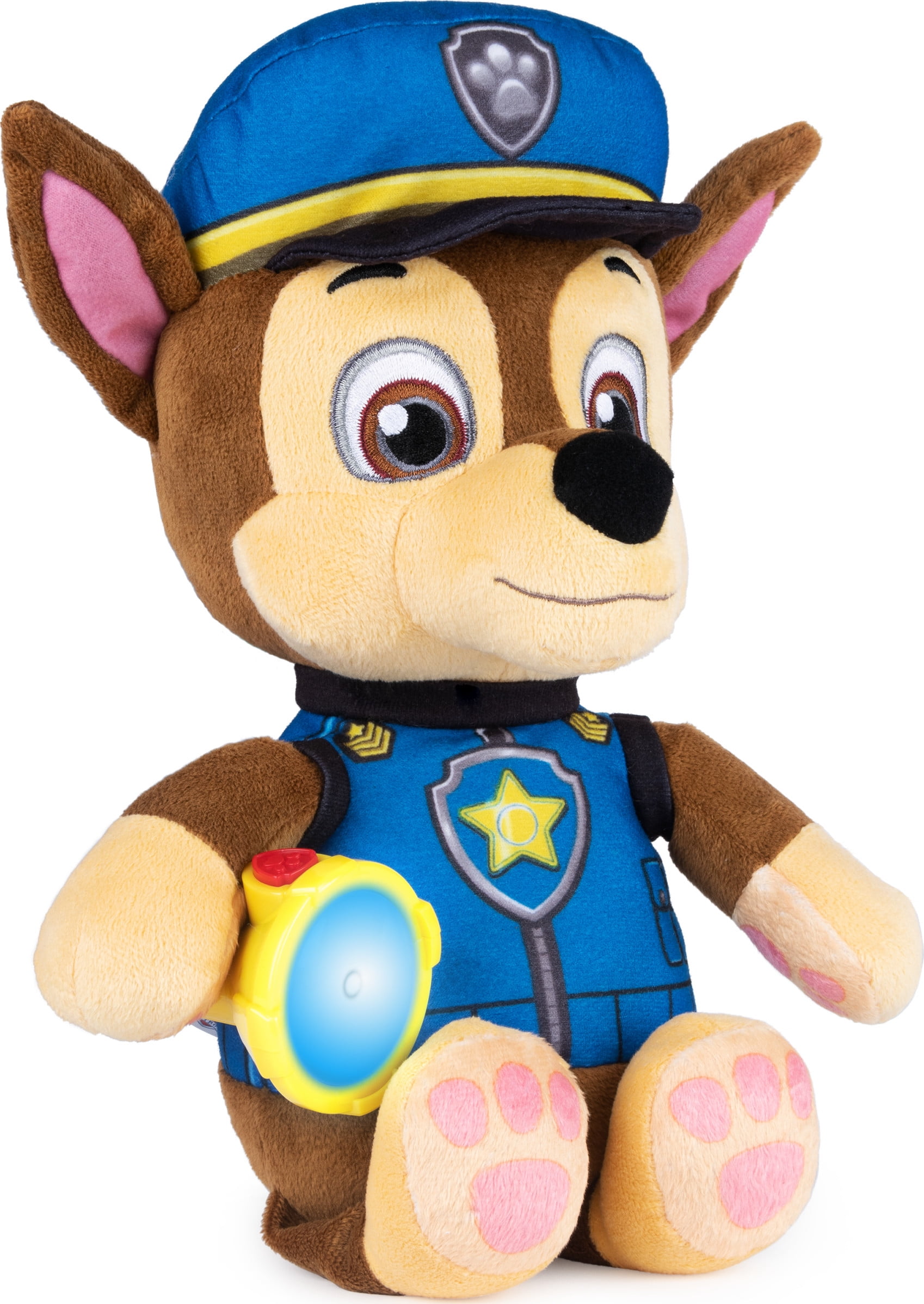 Paw Patrol Snuggle Up CHASE Lights and Sounds Plush With Flashlight 