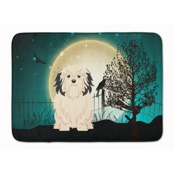 Halloween Scary Lowchen Machine Washable Memory Foam Mat