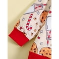 thumbnail image 6 of Elippeo Toddler Boys Girls Christmas Outfits 6M 12M 18M 24M Cookie Milk Print Long Sleeve Sweatshirts and Long Pants 2Pcs Fall Clothes Set, 6 of 10