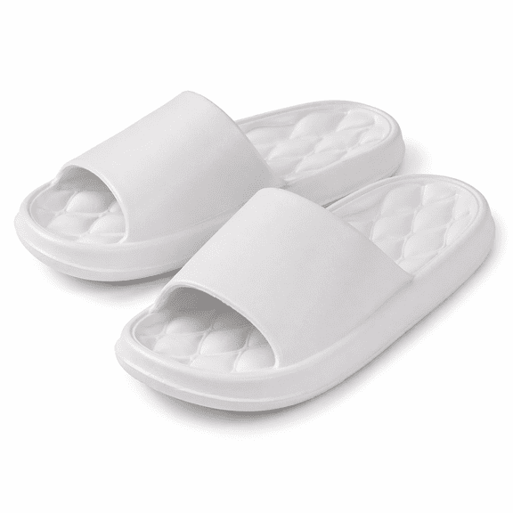 Unisex Cloud Slides, Quick-Drying EVA Shower Slippers, Lightweight Anti-Slip Pillow Sandals, Soft Compression Footbed House Shoes for Men & Women, Indoor Outdoor Use