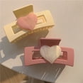 thumbnail image 5 of Pinza para el pelo para mujer, 2 uds., Clip de captura geométrico Vintage Simple para chicas que combina con todo, Clip cuadrado de tiburón para mujer con corazón de amor, útil y profesional TUNC Sencillez, 5 of 5
