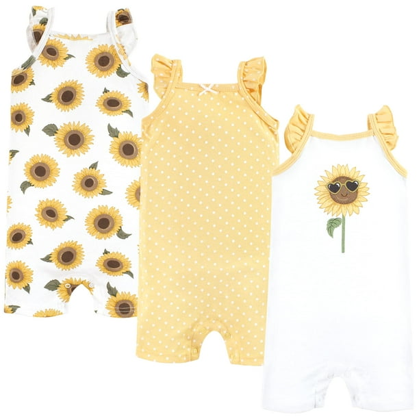Hudson Baby Pelele Unisex De Algodón Para Bebé, Girasol, 9-12 Meses