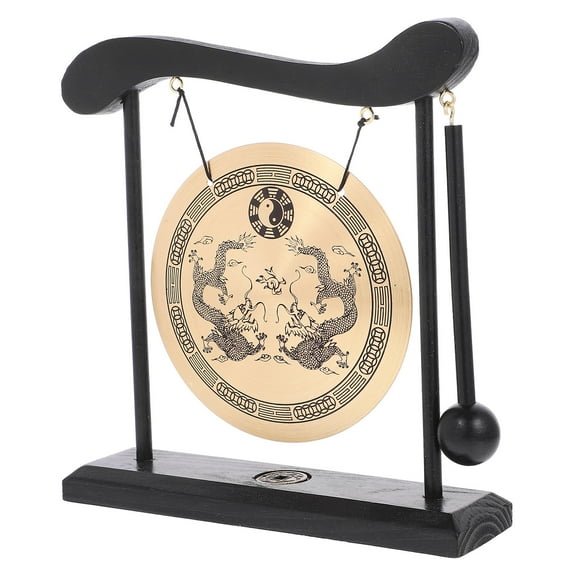 HOMOBABE Dragon Gong Copper Decor 19x19x4.8CM Unique Home Feng Shui Ornament