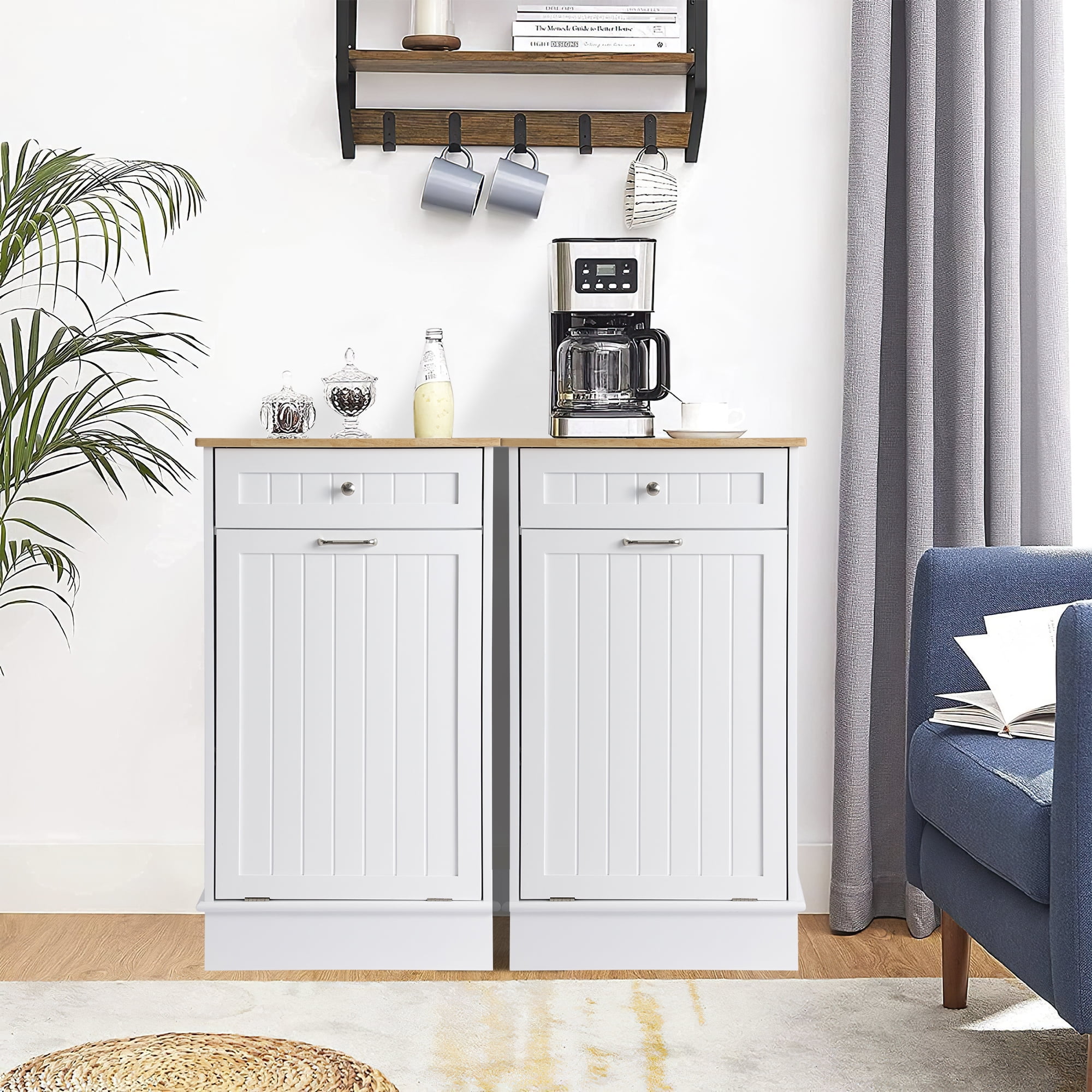 KIGOTY Tiltout Trash 10 Gallon Pet Proof Kitchen Garbage Bin