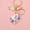 Balloon, variant on Rabbit Keychain Cartoon Keyring with Cherry Blossom Decoration Flower and Leaf Design Trendy Alloy Oil Dropping Key