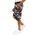 thumbnail image 3 of G-Style USA Men's Relaxed Fit Belted Camo Cargo Shorts - Burgundy/White - 30, 3 of 6
